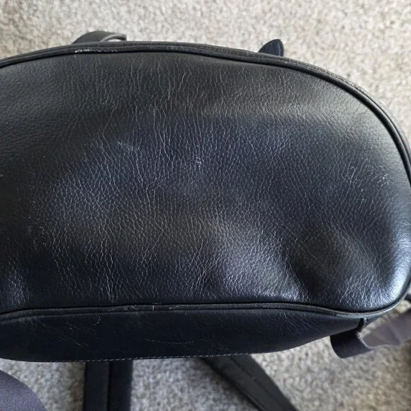 Coach Hudson black pebble leather backpack